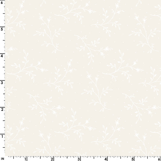 Solitaire whites leafy fronds white tone on tone MAS311 SW