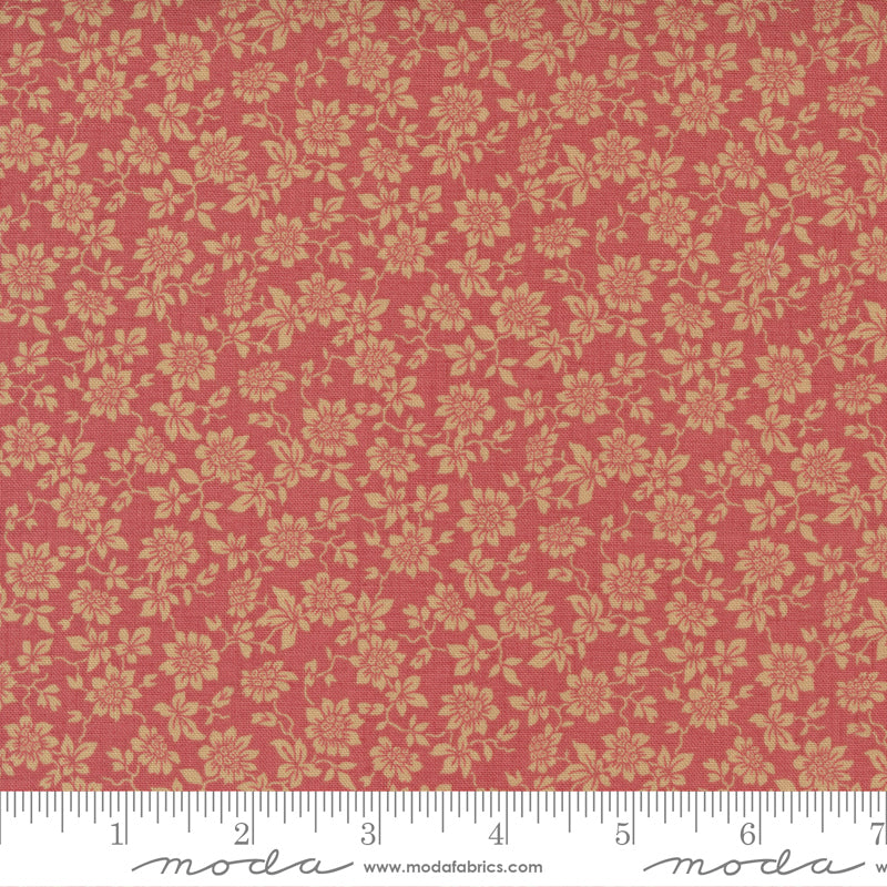 Bonheur De Jour Toussaint Floral Faded Red 13915 13